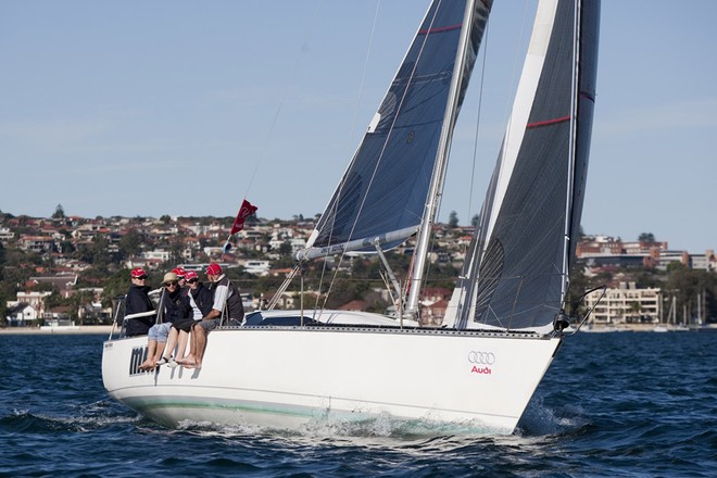 Jon Short and Miles Bastick’s MRX holds a one point lead over Nemesis - Audi Winter Series Race 2011 © www.SailPix.com.au http://www.SailPix.com.au
